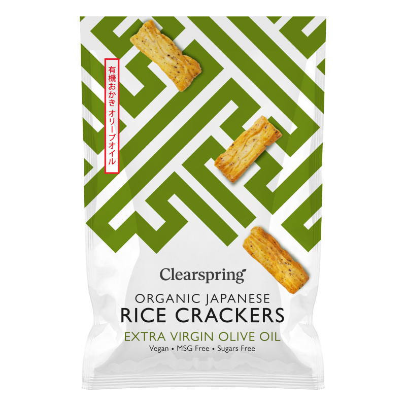 Reis Cräcker mit Olivenöl, BIO, Clearspring, 50g